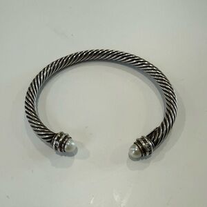 David Yurman, Cable Classics Bracelet with Pavé Diamond Domes